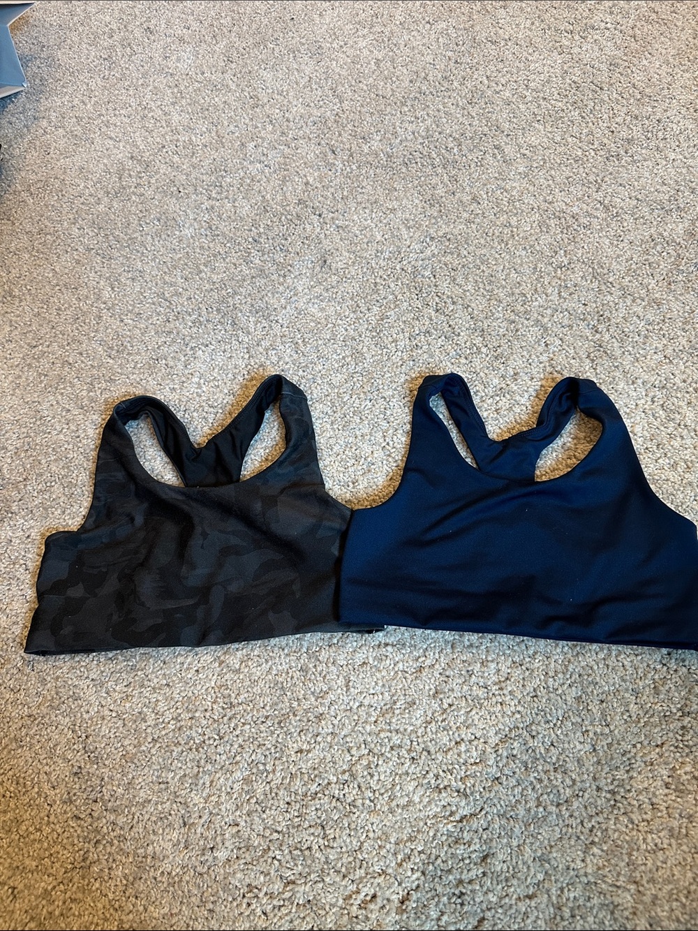 DSG Black Camo and Navy Kids Sports Bras